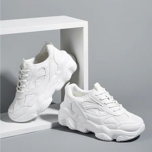 Chunky white sneakers
